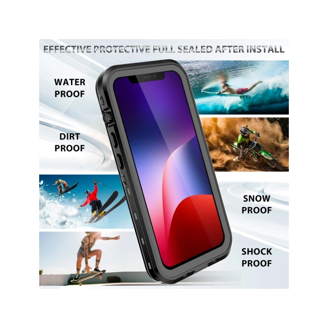 Redpepper Dot Plus Waterproof Backcover Apple iPhone 13 - Zwart
