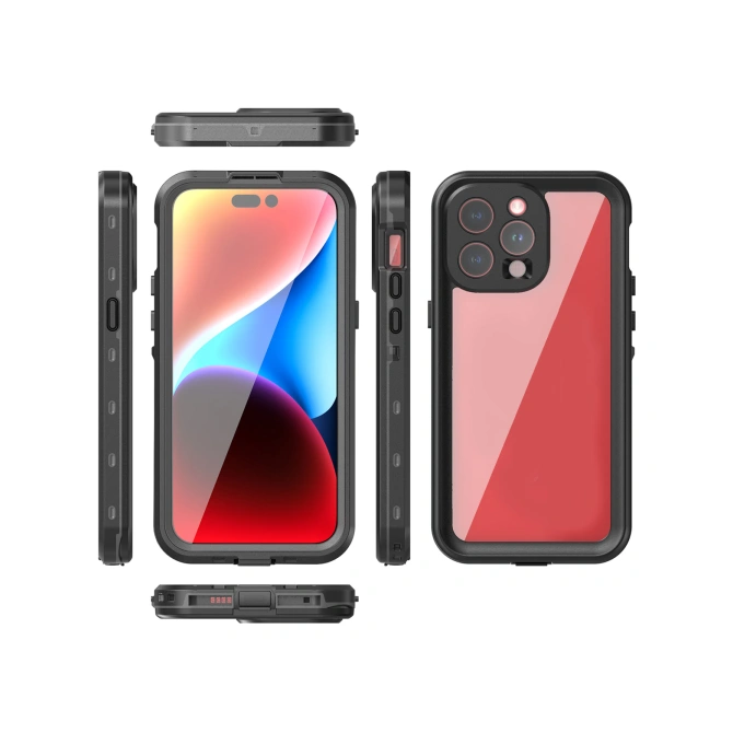 Redpepper Dot Plus Waterproof Backcover Apple iPhone 15 Pro Max - Zwart