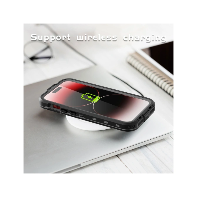 Redpepper Dot Plus Waterproof Backcover Apple iPhone 15 Pro - Zwart