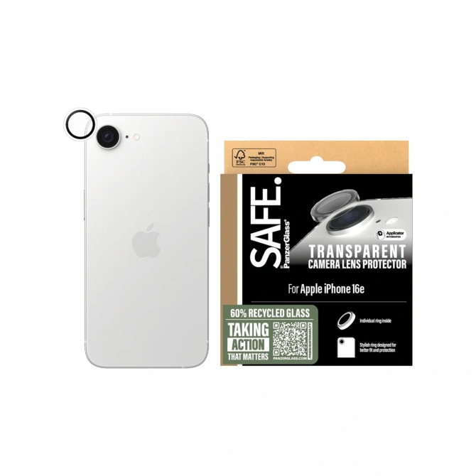 SAFE by PanzerGlass Camera Lens Protector Apple iPhone 17e / 16e - Transparant