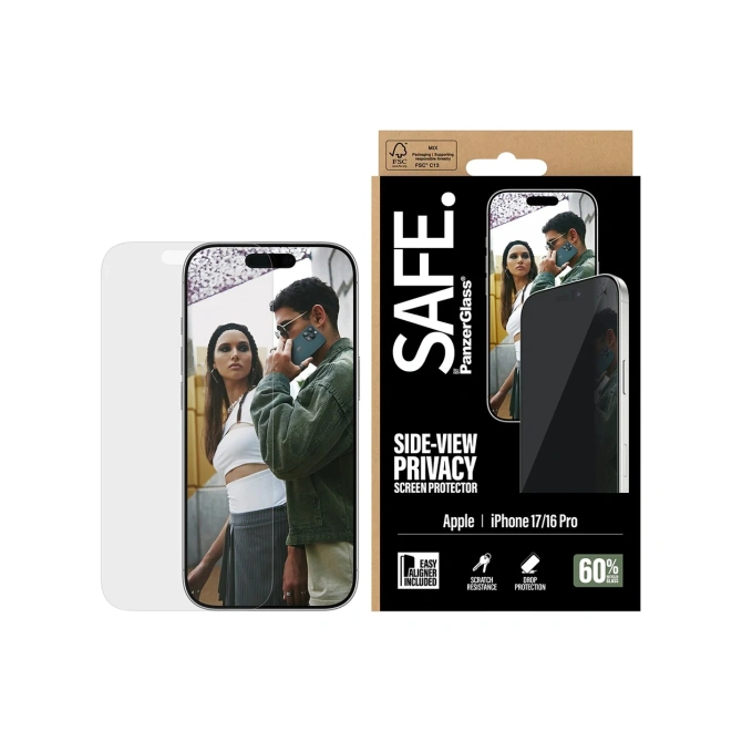 SAFE by PanzerGlass Privacy Screenprotector Ultra Wide Fit met applicator Apple iPhone 17