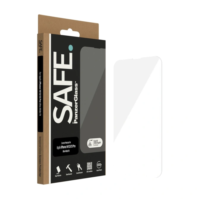 SAFE by PanzerGlass Ultra-Wide Fit Screenprotector Apple iPhone 13 / 13 Pro / 14