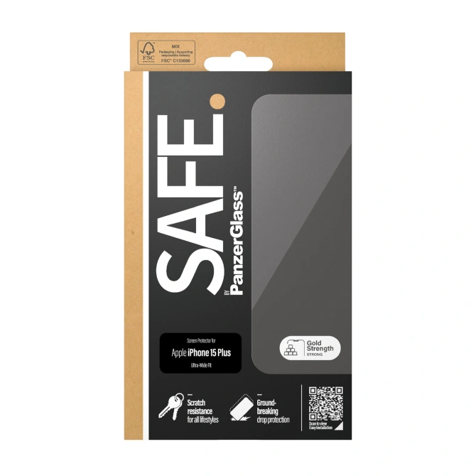 SAFE by PanzerGlass Ultra-Wide Fit Screenprotector Apple iPhone 15 Plus