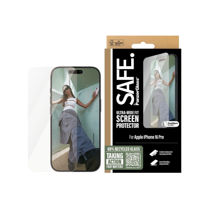 SAFE by PanzerGlass Ultra-Wide Fit Screenprotector Apple iPhone 16 Pro