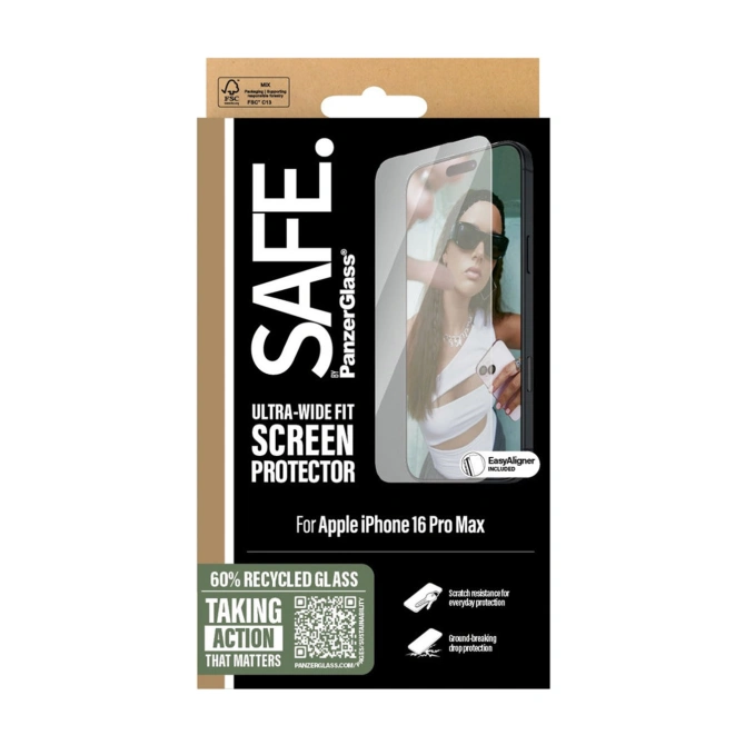SAFE by PanzerGlass Ultra-Wide Fit Screenprotector Apple iPhone 16 Pro Max