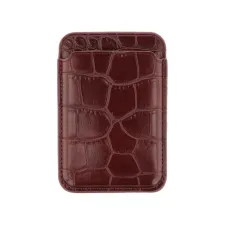 Selencia Croco Pashouder met MagSafe - Burgundy Selencia Croco Pashouder met MagSafe - Burgundy