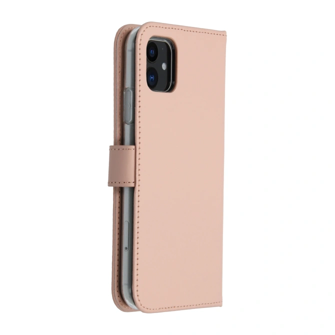 Selencia Echt Leren Bookcase Apple iPhone 11 - Dusty Pink