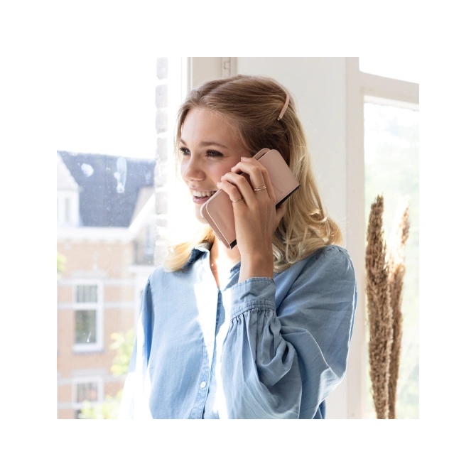 Selencia Echt Leren Bookcase Apple iPhone 11 - Dusty Pink
