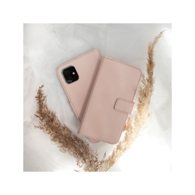 Selencia Echt Leren Bookcase Apple iPhone 11 - Dusty Pink