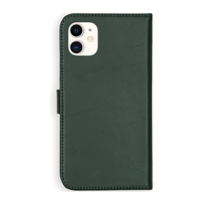 Selencia Echt Leren Bookcase Apple iPhone 11 - Groen