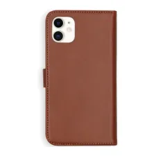 Selencia Echt Leren Bookcase Apple iPhone 11 - Lichtbruin