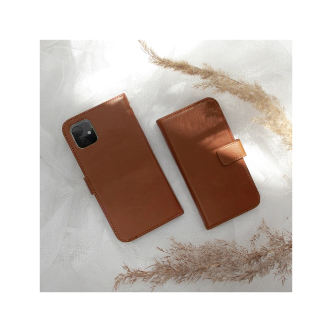 Selencia Echt Leren Bookcase Apple iPhone 11 - Lichtbruin