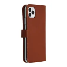 Selencia Echt Leren Bookcase Apple iPhone 11 Pro Max - Lichtbruin