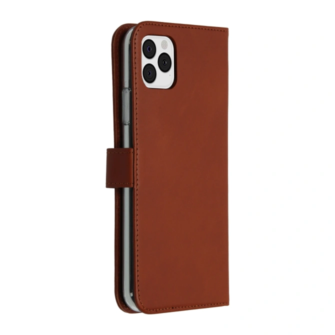 Selencia Echt Leren Bookcase Apple iPhone 11 Pro Max - Lichtbruin