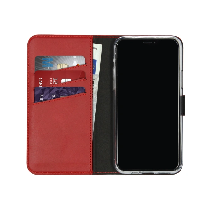 Selencia Echt Leren Bookcase Apple iPhone 11 Pro - Rood
