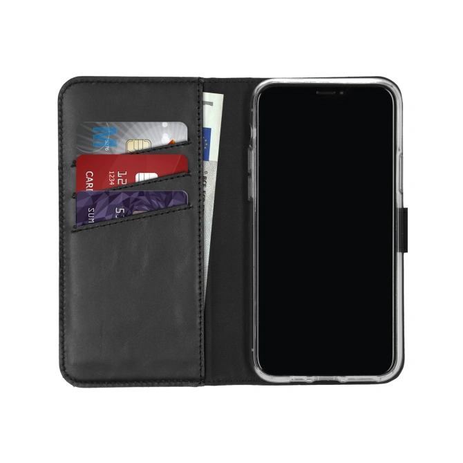 Selencia Echt Leren Bookcase Apple iPhone 11 Pro - Zwart