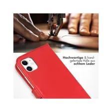 Selencia Echt Leren Bookcase Apple iPhone 11 - Rood