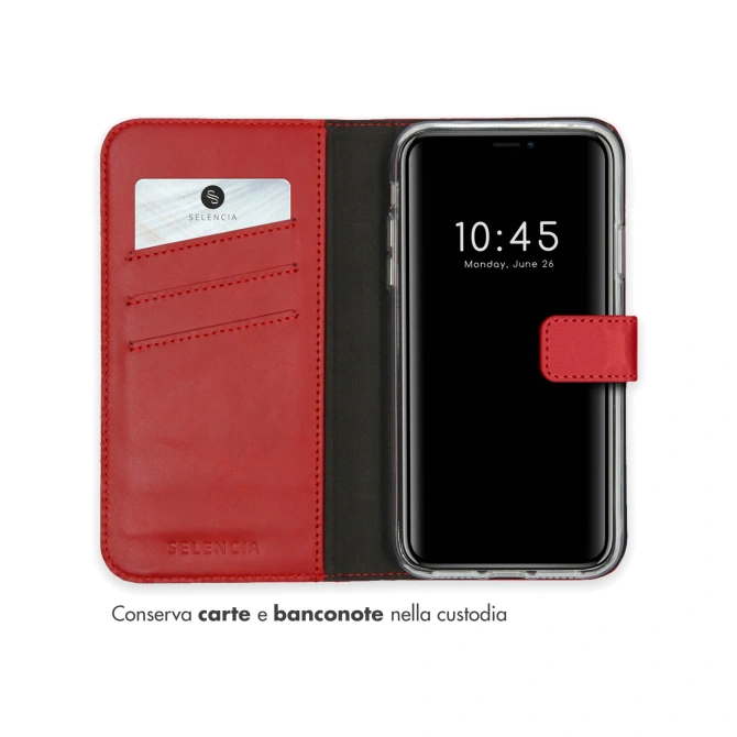 Selencia Echt Leren Bookcase Apple iPhone 11 - Rood