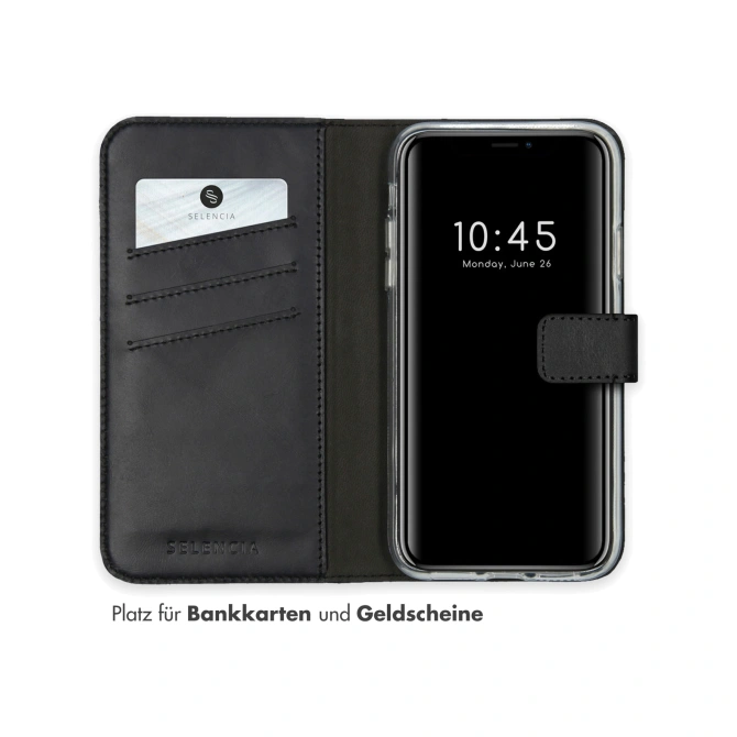 Selencia Echt Leren Bookcase Apple iPhone 11 - Zwart