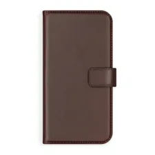 Selencia Echt Leren Bookcase Apple iPhone 12 (Pro) - Bruin