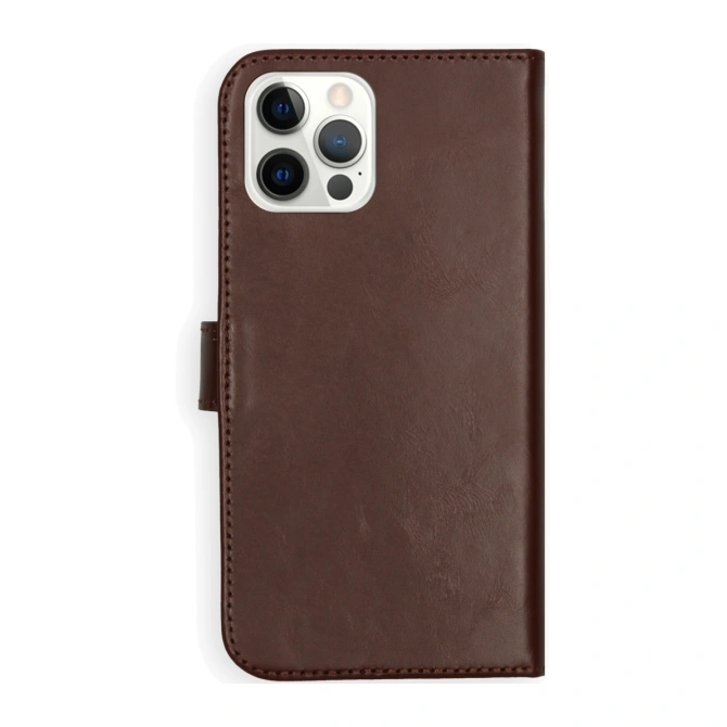 Selencia Echt Leren Bookcase Apple iPhone 12 (Pro) - Bruin