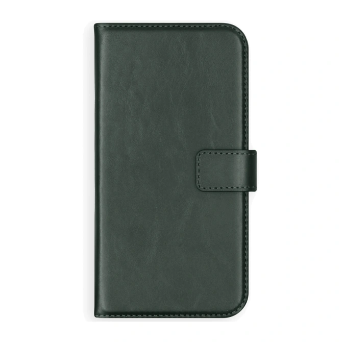 Selencia Echt Leren Bookcase Apple iPhone 12 (Pro) - Groen