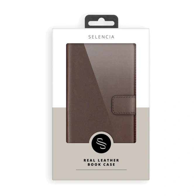 Selencia Echt Leren Bookcase Apple iPhone 12 Pro Max - Bruin