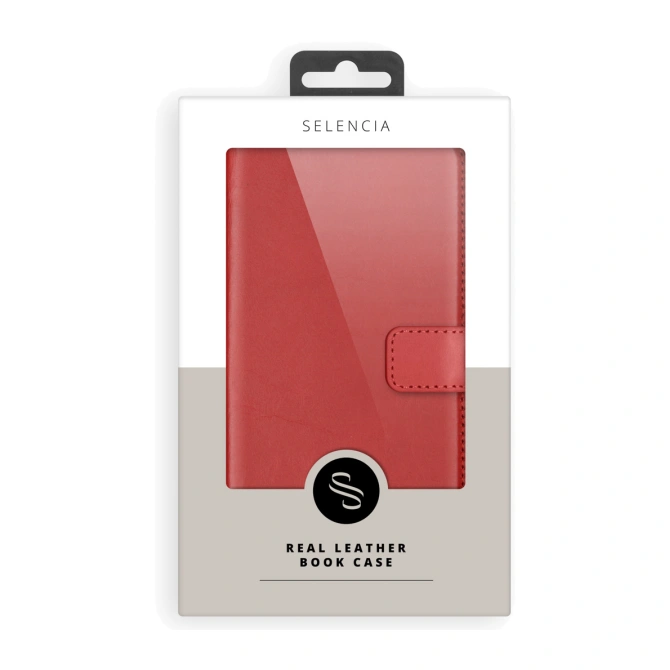 Selencia Echt Leren Bookcase Apple iPhone 12 Pro Max - Rood