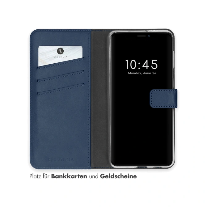 Selencia Echt Leren Bookcase Apple iPhone 13 - Blauw