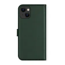 Selencia Echt Leren Bookcase Apple iPhone 13 - Groen