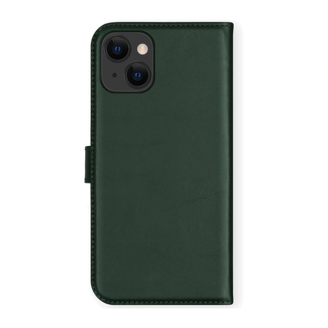 Selencia Echt Leren Bookcase Apple iPhone 13 - Groen