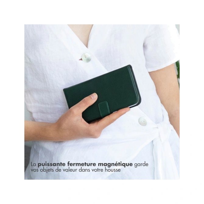 Selencia Echt Leren Bookcase Apple iPhone 13 - Groen