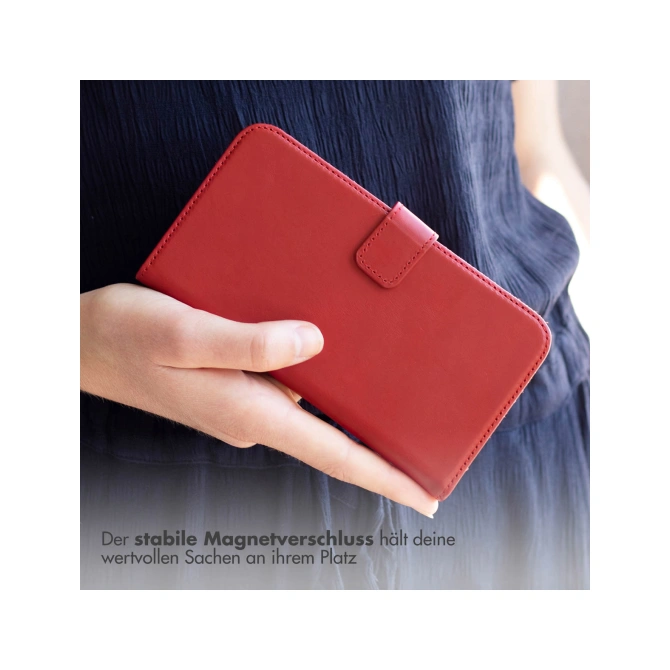 Selencia Echt Leren Bookcase Apple iPhone 13 Mini - Rood