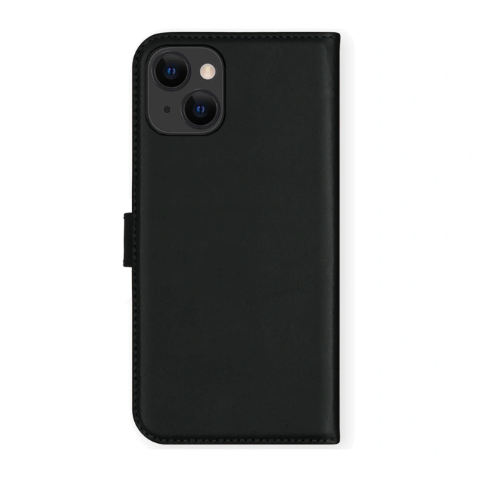 Selencia Echt Leren Bookcase Apple iPhone 13 Mini - Zwart