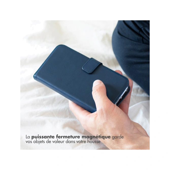 Selencia Echt Leren Bookcase Apple iPhone 13 Pro - Blauw