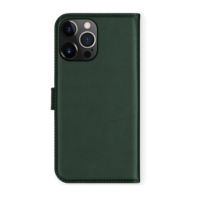 Selencia Echt Leren Bookcase Apple iPhone 13 Pro - Groen