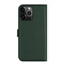 Selencia Echt Leren Bookcase Apple iPhone 13 Pro Max - Groen