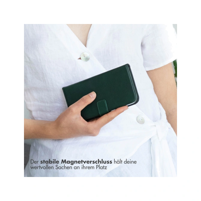 Selencia Echt Leren Bookcase Apple iPhone 13 Pro Max - Groen