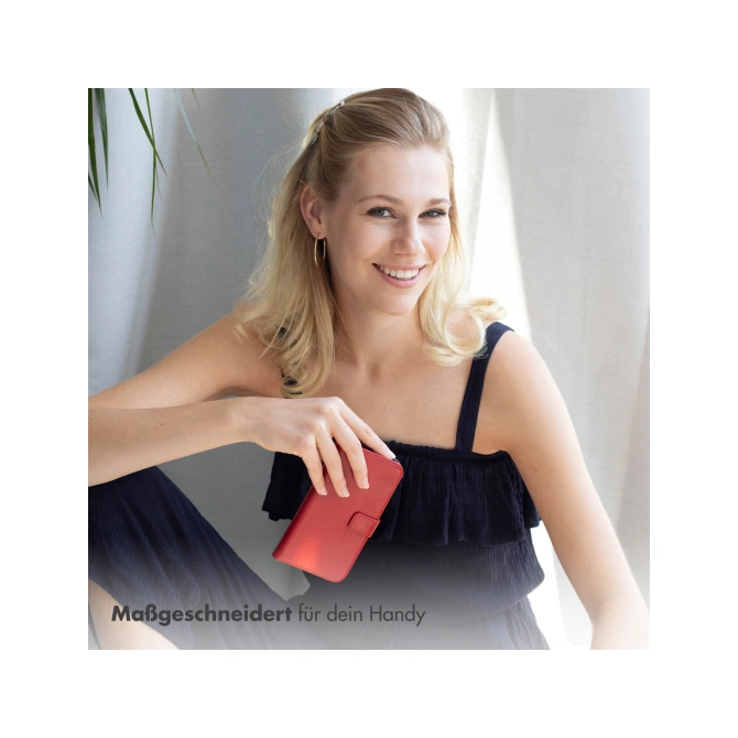 Selencia Echt Leren Bookcase Apple iPhone 13 - Rood