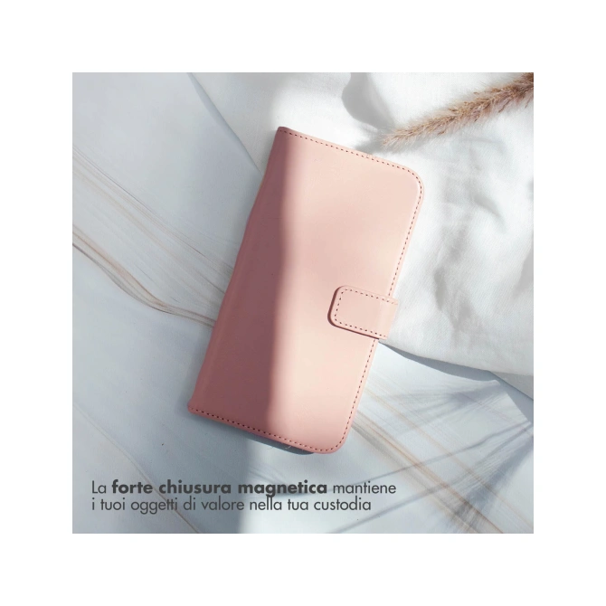 Selencia Echt Leren Bookcase Apple iPhone 13 - Roze