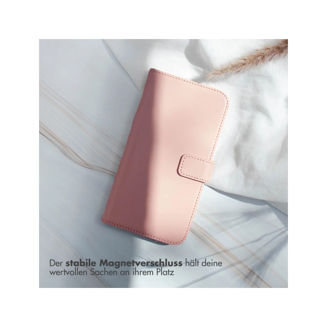 Selencia Echt Leren Bookcase Apple iPhone 13 - Roze