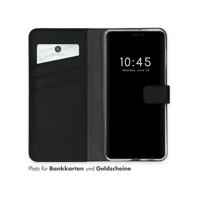 Selencia Echt Leren Bookcase Apple iPhone 13 - Zwart