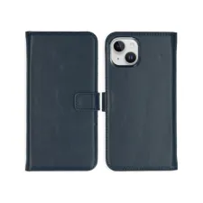 Selencia Echt Leren Bookcase Apple iPhone 15 - Blauw