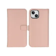 Selencia Echt Leren Bookcase Apple iPhone 15 - Dusty Pink