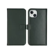 Selencia Echt Leren Bookcase Apple iPhone 15 - Groen