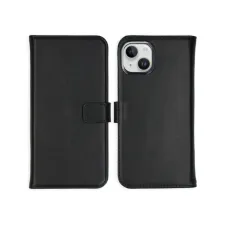 Selencia Echt Leren Bookcase Apple iPhone 15 Plus - Zwart
