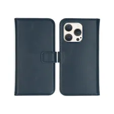 Selencia Echt Leren Bookcase Apple iPhone 15 Pro - Blauw
