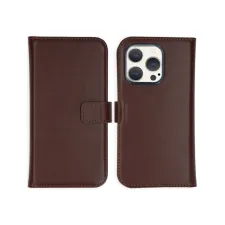 Selencia Echt Leren Bookcase Apple iPhone 15 Pro - Bruin