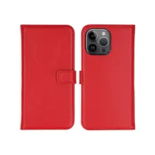 Selencia Echt Leren Bookcase Apple iPhone 15 Pro Max - Rood