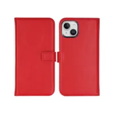 Selencia Echt Leren Bookcase Apple iPhone 15 - Rood